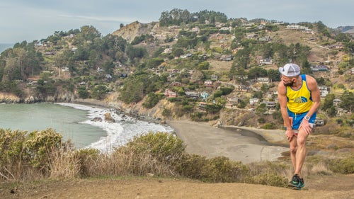 North Face athlete Hal Koerner takes a second to look at the view of Muir Beach. The course conditions this year were some of the best in recent memory.