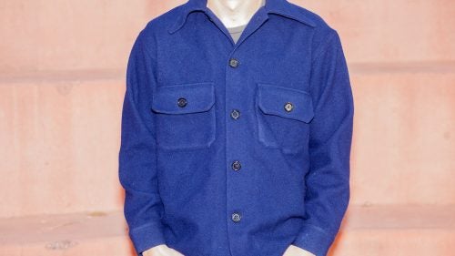 Levi’s Vintage Clothing Wool Shirt Jacket is the grandfather of the modern shacket. A thick, electric-blue wool fabric cuts the cold. We love the peacoat-style buttons on the front and cuffs paired with the old-school tapered collar.