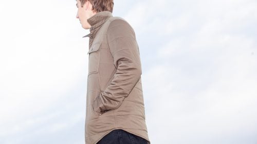 The Flexible Insulated Shirt from Japanese company Snow Peak, with its minimalist, understated design, is the most fashion-forward piece here. It also performs great. The stretchy polyester face and interior fabric gave us a huge range of motion, and its airy feel had us putting—then keeping—it on.