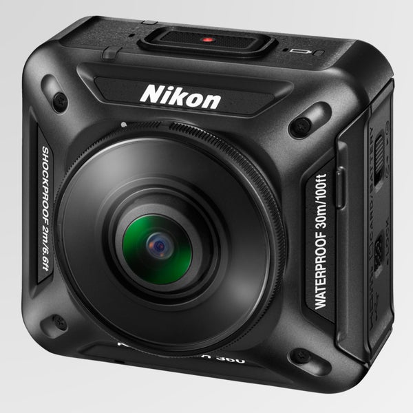 Nikon's KeyMission uses two 180-degree lenses that stitch video into a single 360-degree output.