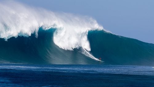 For his part, photographer Pompermayer says he’s certain the biggest wave ridden that day wasn’t by Gold, but instead by 19-year-old Brazilian Pedro Calado, whose wipeout last May at Jaws was deemed the best of the year by Surfer Magazine.