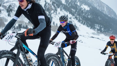 Professional road racer Robbie Squire, center, relied on good fitness and a bit of luck to become the first-ever Crested Butte Fat Bike World Champion. He’d only ridden a fat bike once before: his biggest challenge was obtaining one for the race.