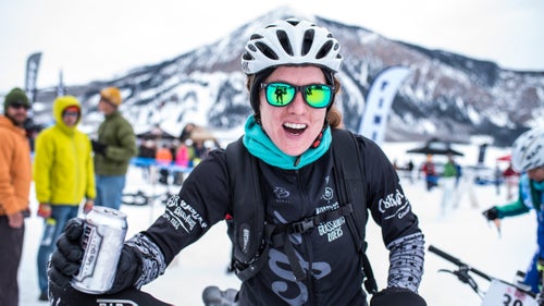 What’s better than racing in the first Fat Bike World Championships? For Sarah Sheets, it’s the finish-line beer feed.