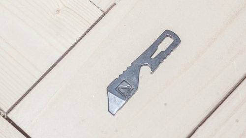 Sure, it’s impressive when you open a post-work beer bottle on a table edge—or with your teeth. But for safety’s sake, we recommend the Keychain Beer Tool, which always does the job. It also has a flathead screwdriver.