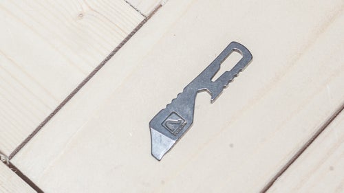 Sure, it’s impressive when you open a post-work beer bottle on a table edge—or with your teeth. But for safety’s sake, we recommend the Keychain Beer Tool, which always does the job. It also has a flathead screwdriver.