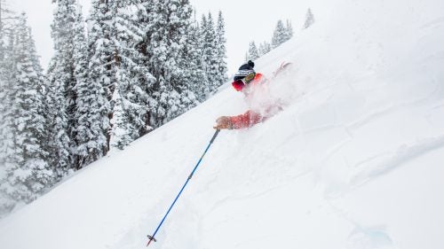 Jamie Starr with Dynafit gets waist-deep in the Red Coon Glades.