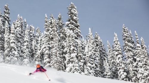 Louise Lintilhac of Backcountry magazine reaps the rewards after a long morning of climbing.