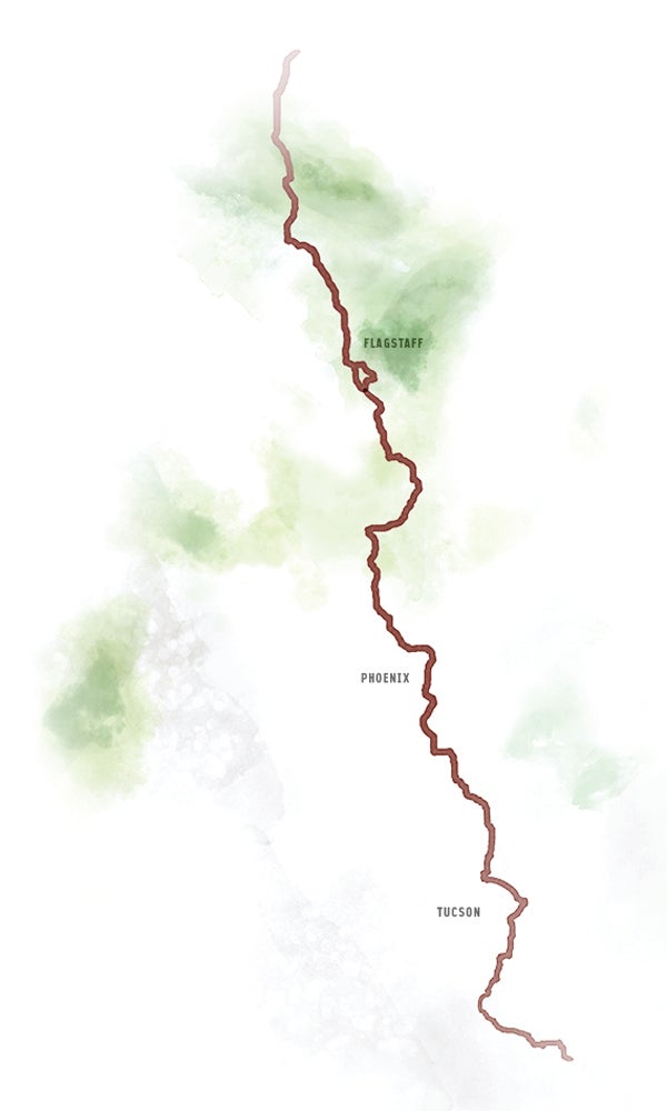 The Arizona Trail is an 800-plus-mile National Scenic Trail that winds from Mexico to Utah.