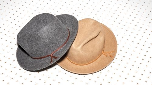 John F. Kennedy might have killed the standard fedora by not wearing one to his inauguration, but we’re bringing it back with the Luke, which provides plenty of warmth thanks to the 100 percent wool body. The salvaged leather tie around the crown is a nice touch.