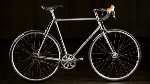 A Steve Rex-built, full stainless fixie. Rex won for Best Fillet.