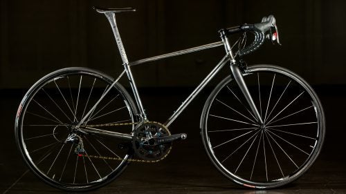 This English Cycles stainless steel road bike weighs a staggeringly light 9.9 pounds, with pedals.