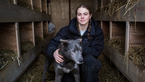 Katherine Keith and her dog Summit before the ceremonial start of the 2015 Iditarod in Anchorage. This year will be Keith’s third Iditarod, but she is already familiar with endurance racing, having finished six Ironmans. Her partner, John Baker, was the first Alaska Native to win the Iditarod and will also run this year’s race. Along the trail they are going to promote Alaskans Changing Together, a statewide nonprofit they helped create that promotes health and wellness by connecting rural communities with prevention programs and resources. President Barack Obama hugged their puppy when he visited Alaska in August.