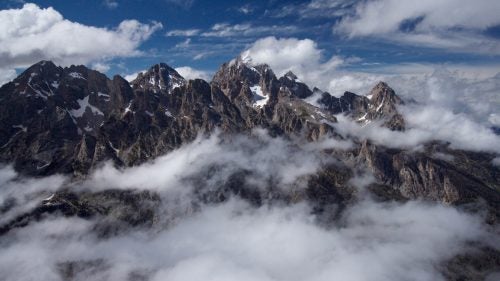 “After a stupendous flight around the Tetons shrouded in clouds, I saw a massive thunderstorm had developed in Idaho, and my airplane was on a collision course with it, due to intersect by the time I got to my intended destination of Alpine, Wyoming. The storm was moving slightly faster than me. Using my fuel reserve, I diverted back to Jackson, Wyoming, landed, tied the airplane down, and waited two hours for the storm to blow over.”