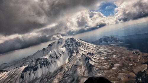 Approaching Nevada de Toluca after the team was thwarted from in our attempt to fly off of the peak. Soaring to and above it was even better.