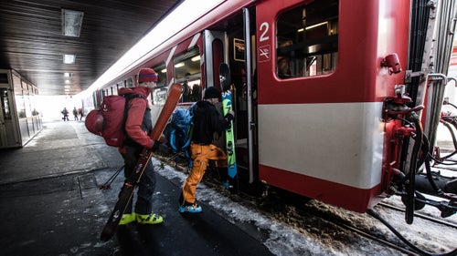 The Swiss rail system is a good as it gets for a travelling skier. Land in Zurich, walk downstairs to the train station, and you can get to the heart of every ski mecca in Switzerland.