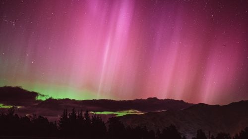 Here, Lolos captured the first time he ever saw an aurora. On St. Patrick’s Day, 2015, he drove a few miles outside of town to escape the city lights. There was such a large solar eruption that people in Europe could see it. “Wanaka is so remote that you don’t need to get far away to have clear skies,” says Lolos. “You could see all of the beams with your naked eye. Magic happened.”