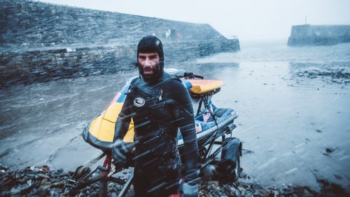 Big-wave surfers Andrew Cotton and Hugo Vau (pictured) are made of stern stuff. One winter, chasing a storm that was creating massive waves in the Atlantic, they pitched up at Mullaghmore Head in northwestern Ireland. As snow and hurricane-force winds battered the coast, they simply suited up and went into battle with the elements.