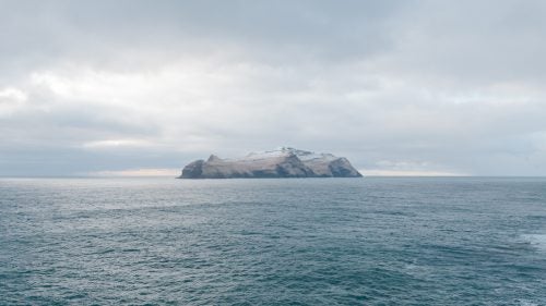 Mykines, the westernmost of the 18 islands of the Faroe Archipelago. Population: 10.