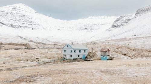 A house in the village of Gásadalur on Vagar Island.