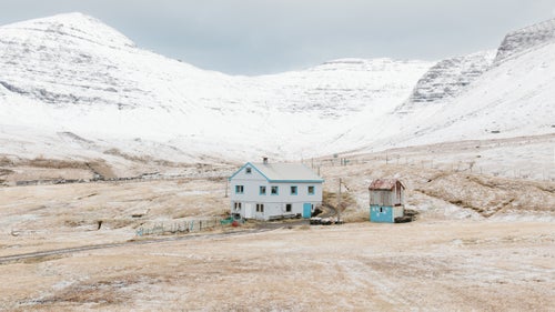A house in the village of Gásadalur on Vagar Island.