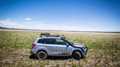It’s easy to drop a lot of money building an overland rig, so it was refreshing to see vehicles like Nathan Mendenhall’s 2014 Subaru Forester 2.5i. The Phoenix native took a run-of-the-mill crossover and built it into a full-blown adventure vehicle with smart modifications like skid plates, a suspension lift from Primitive Racing, and large all-terrain tires. Add an ARB awning, dual-battery system, and a fridge, and Mendenhall says he has a family camping wagon that’ll go anywhere yet still average 21 miles per gallon—all for $30,000.
