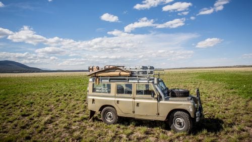 When Francisco Calvo, 45, found this 1966 Land Rover Series 2A in San Francisco, he swapped in a V8 GM LS1 engine. Translation: it has plenty of power. Over the past four months, Calvo and his family have traveled 14,000 miles throughout the United States and Canada pulling an Airstream.