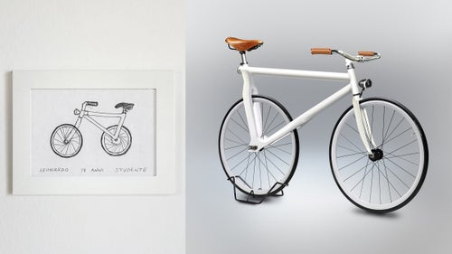 Ever tried to draw a bike from memory? It’s surprisingly hard. That’s what Gianluca Gimini, a teacher of design at the University of Ferrara, discovered when he asked friends and family to sketch their favorite whips. People forgot critical parts like rear triangles and seatposts, creating totally un-roadworthy frankensteeds. But lots of the sketches were beautiful and inventive, and Gimini decided to turn them into digital renderings as part of a project he’s calling Velocipedia. Here are some of his favorites.
Photo: This one is from Leonardo, one of my students at the Università of Ferrara. You can trust me that Leonardo knows a bike has a chain and pedals!