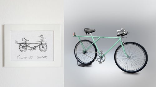 Massimo’s is the most functional, innovative design I rendered. It uses a bit more metal for the frame than the normal diamond shape, but it would actually ride pretty well.