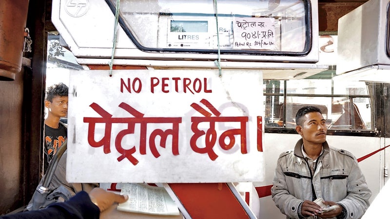 Waiting for fuel in Patan