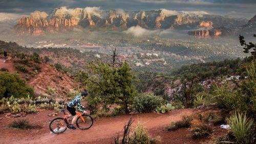 Last January, Judge spent ten days in Sedona, Arizona, with her husband, Outside contributing editor Aaron Gulley, who helped test dozens of mountain and road bikes for the summer Buyer’s Guide (on newsstands now.) “Sedona sees snow only once or twice a year, and to have the light come out at the golden hour was really rare,” says the photographer, who lives in Santa Fe. “We started running uphill as soon as we got there. I knew it was going to be the most phenomenal shot ever, and it was.”
THE TOOLS: Canon EOS 5DS, 24-70mm f/2.8L lens, ISO 400, f/4.5, 1/320 second
