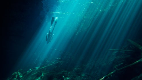 During a weeklong trip to Mexico last March, Thymann, who lives in London, drove half an hour north of Tulum to explore a few of the water-filled sinkholes—called denotes–that dot the Yucatán Peninsula. “This one was really beautiful, and since it’s so difficult to find, few people make the effort to visit it,” Thymann says, describing the subterranean water where he captured freediver Jorge Robles Brain. “That stark curtain of light ends and makes it look like he’s reaching bottom. But really his journey has just started.”
THE TOOLS: Canon Mark III, 17-4006 f/4 lens, ISO 800, f/5, 1/50 second