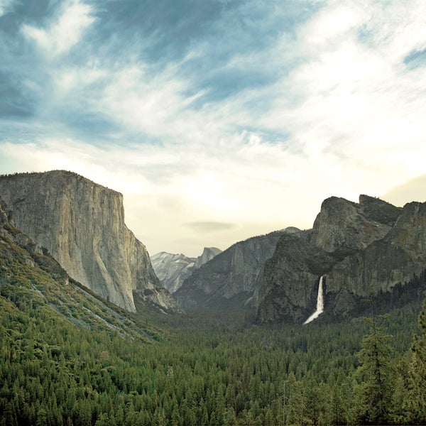 Yosemite's El Capitan with Half Dome in the background.