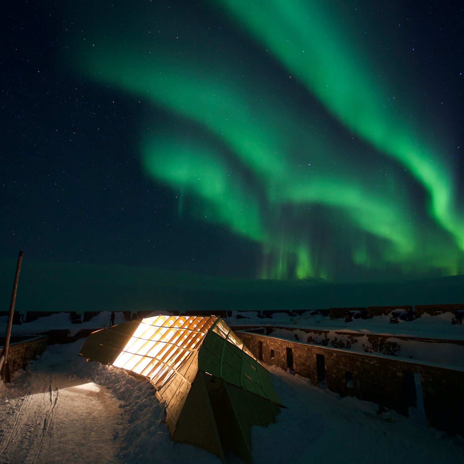 Can't beat dinner under the northern lights.