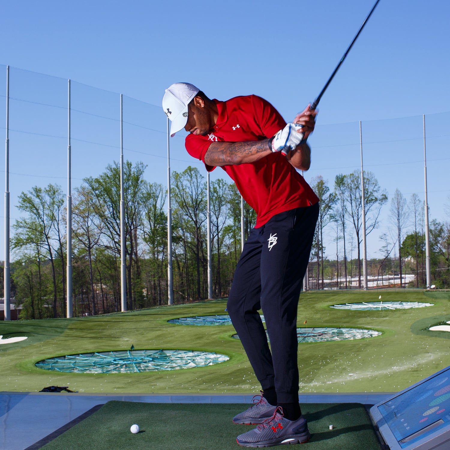 NBA baller Kent Bazemore at Topgolf in Atlanta.