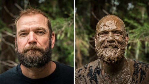 Last month, we stumbled upon a photo project that documented the effects of drinking wine. As expected, the faces of the subjects got a little goofier—and by most accounts happier—the more they had to drink. We thought applying that same idea to exercise would yield some similar results, and we targeted the mud run at the GoPro Mountain Games as our test case. We were right. A little run through the mud is a sure bet to make people smile.
Photographer Sean Boggs set up shop on the mud run course and took some before and after shots of the race. Here are the results.
Who: Mark Ellis
From: Medicine Park, Oklahoma
Reason for running: “Keep that 6 pack.”