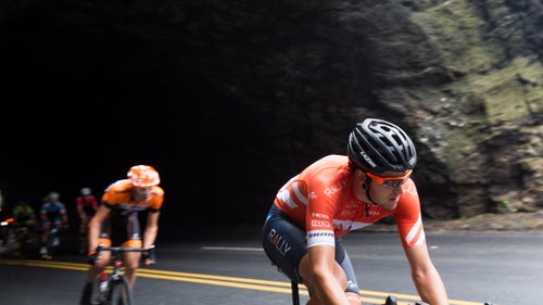 Rally Cycling’s Pierrick Naud launched what they call a “soft one.