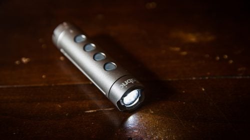 Fabric is known for its clever bike component redesigns (saddles, multitools, water bottles), and now it’s doing the same thing for lights. Unlike your typical commuter light that’s controlled with buttons, the new FL300 front light uses an easy-twist dial on the back to toggle between outputs (300, 60, or eight lumens and blink modes). It also has a strip of red LEDs so it can serve as a taillight. The battery lasts between two and six hours, depending on output. Fabric will also offer 500- and 150-lumen versions. Everything will be available in early September.