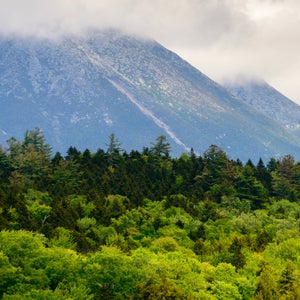 Maine's North Woods feature hikeable mountains, surging streams, and stunning views of Mt. Katahdin.