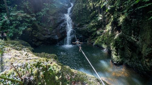 Performing for a camera is completely different than the crowds Mason is used to, but he says he harnessed the solitude of the Hawaiian jungle. “I was much more focused than if I was in front of 1,000 people.”