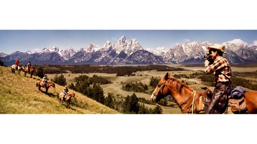 The Aperture Foundation is celebrating the centennial of America’s National Park Service with the release of a book titled Picturing America’s National Parks, which is a thorough exploration on the role and history of photography in our parks. Including works from the legends like Ansel Adams and Imogen Cunningham, the hardcover book highlights some of the great photo projects and series that have been completed within some of our most beloved environments. Here, a preview of the recently released 160-page book. Photo: A work called “Cowboys in Grand Tetons” taken by photographers Herbert Archer and John Hood in 1964. This image was part of an advertising campaign for Kodak in which 18-by-60-foot backlit images were installed at Grand Central Station in New York City.