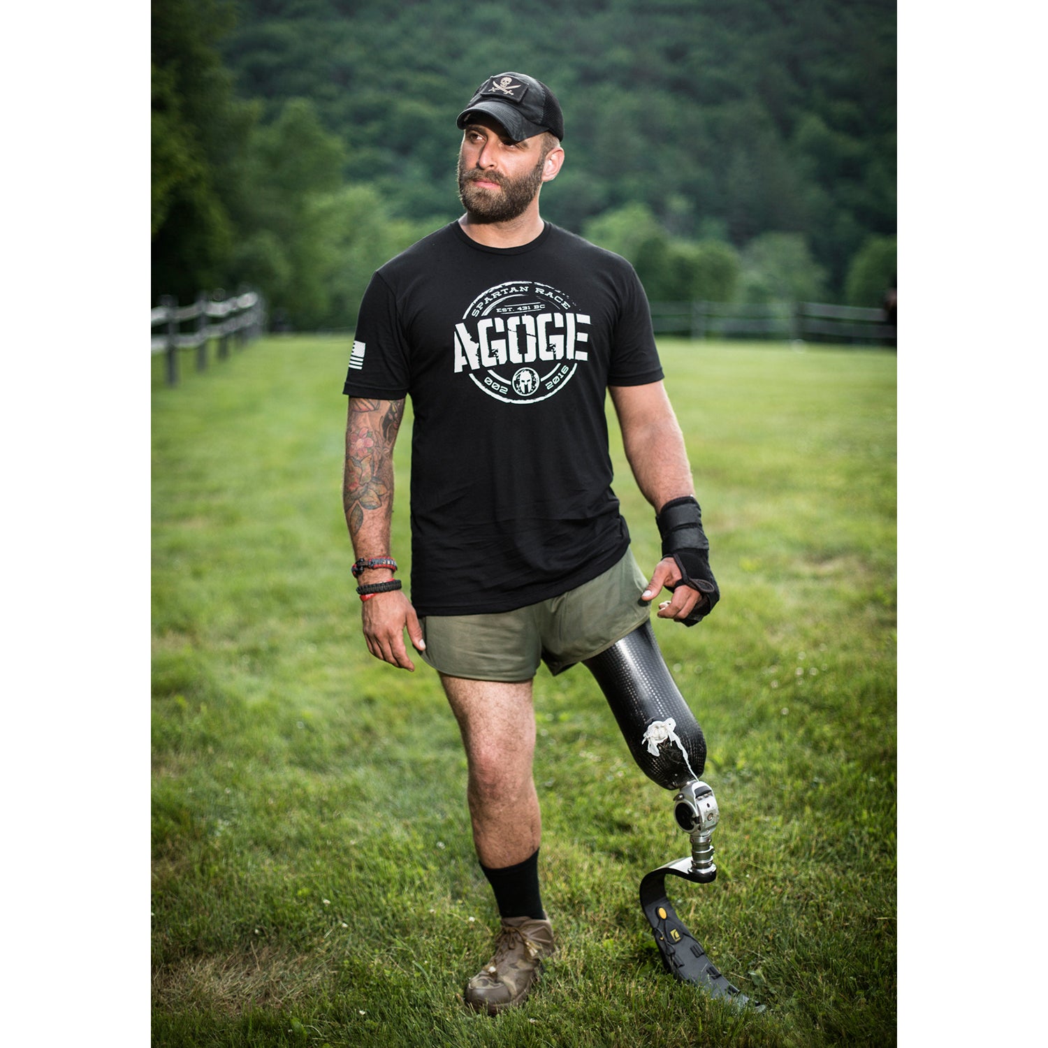 Earl Granville is a nine-year veteran under the Pennsylvania Army National Guard as an infantryman. In the summer of 2008, while on a patrol in Zormat, Afghanistan, his vehicle was hit by a roadside bomb, which resulted in the amputation of his left leg through the knee. His comrades, Specialist Derek Holland of Wind Gap, Pennsylvania, and Major Scott Hagerty of Stillwater, Oklahoma, were killed in action. After his injury, Earl found himself competing as an adaptive athlete in many sports, such as monoski, CrossFit, sled hockey, GORUCK challenge, and Spartan races. He is a team member for the veteran-operated nonprofit Operation Enduring Warrior and the lead ambassador of the veteran-founded clothing line Oscar Mike. After his injury, Granville has competed in the Boston, Detroit, Chicago, New York, and Marine Corps marathons, all on a hand bicycle under the Achilles Freedom Team.