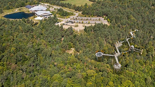 You’ve never seen a museum like this. The Wild Walk is the latest addition to the Wild Center, a museum which promotes the education of the natural history of the Adirondacks, in upstate New York. “We wanted to create a museum that was situated in the natural environment,” says Board of Trustees Member Rick Godin.
The attraction features a four-story treehouse, swinging bridges, and a human-size spiderweb, all suspended 45 feet high in the canopy. The center, which hosts nearly 140,000 visitors every year, celebrates its tenth anniversary this year.
Photo: “We consider ourselves a museum with a 6 million-acre collection,” says Godin in reference to their prime location in the middle of the Adirondacks.