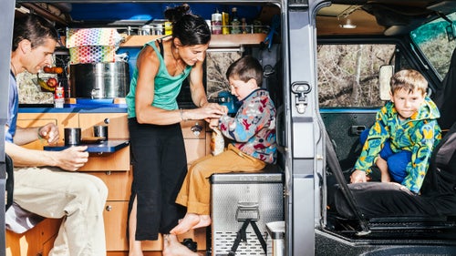 No one was hurt, but Chloe was traumatized. “I almost killed us,” she says. “Then, after we’d all recovered, Brendan said, ‘This is what we do. The risk of being on the road is the risk of being on the road.’ I told him, ‘I’m not ready for another van.’ He said, ‘Don’t worry. It’ll take forever to build out a replacement.’”