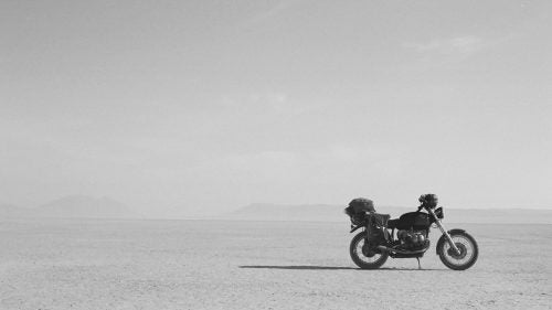 His custom Camper Special has greater ground clearance for off-road exploration, a modified rear frame that carries as much gear as you can strap to it, and a beefier front fork and suspension. He has since broadened his line to feature even burlier bikes, like a modified Honda XR600r with an engine snorkel for stream crossings.