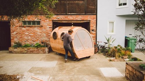 He also inherited a building gene from his father, an engineer who left piles of timber lying around that Nelson used to construct skate ramps and treehouses. Nelson went on to study art in San Francisco, where he surfed whenever he wasn’t working.