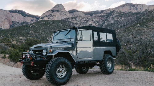 Back in the eighties, vintage Land Cruisers were fetish objects to Tim McGrath and his buddies at Albuquerque’s Eldorado High School. During his junior year, McGrath was ecstatic to find a dark green 1974 FJ40 decaying in a barn. He scoured out the mud, mice nests, and chicken shit, then spent weekends testing the truck on camping excursions in the local mountains. He kept it through art school in Laguna Beach, then sold it. “Everyone told me, ‘You’re gonna regret that,’ ” he says. “They were right.”