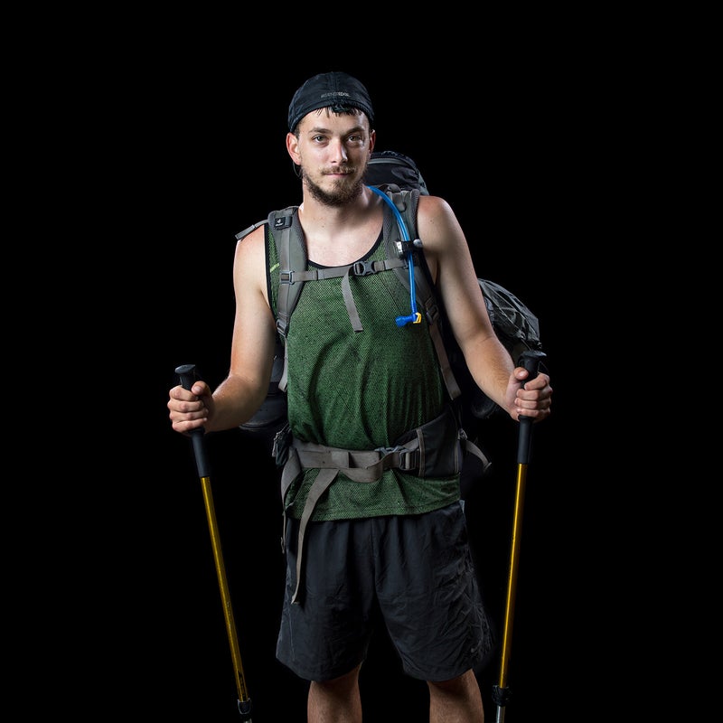 Trail Name: Splinter
Age: 26
From: Brooklyn, New York
How did you get your trail name? I got my trail name because I used to not carry trekking poles, and I would just pick up sticks off the ground to help me up mountains.
What has been the hardest part of the hike so far? The hardest part of the trail so far has been the gnats that hover around your ears and buzz all day, the rain every single day in May, and the rocks of Pennsylvania.
What’s your motivation? When I was 13, my family took a trip to the White Mountains in New Hampshire, where I met some thru-hikers. From then on, I knew I wanted to hike someday. I decided to finally do it after my mother passed away a few years ago, so I took off time and did a fundraiser to raise a bit of money.
Fun Fact? In Virginia, a bear sniffed my head through the outside of my tent at 4:30 in the morning. That was probably the scariest thing that has happened to me on the trail.