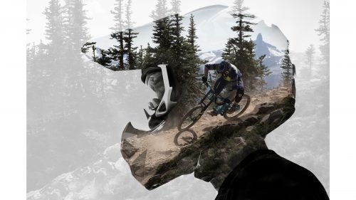 The Deep Summer Photo Challenge at Crankworx Whistler, which is the largest mountain biking festival in the world, is one of the most respected and grueling tests for photographers. Five industry-leading shooters are invited to the event, along with one wildcard contestant, to prove their photographic and mental strength for 72 hours of intense work and sleepless nights. Ultimately they edit together a three-to-five-minute slideshow viewed and judged at Whistler’s Olympic Plaza. Squamish-based photographer Ben Haggar was one of the top five selected for the 2016 contest. We caught up with him to learn more about the nonstop days and what he captured. Photo: A contest within a contest. Competitors are asked to portray three iconic areas of the Whistler Bike Park (the Top of the World trail, the Garbanzo zone, and the GLC drop), which have been, by most measures, photographed to death. My idea for these shots was to have them viewed as a series of double exposures. The Top of the World Trail pictured here with rider Andrew Baker descends from the peak of Whistler Mountain all the way to the valley.