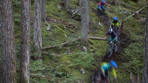 With experience as a trail builder, I wanted to show the process of how terrain changes from the conceptual stage of looking at a blank canvas of forest to a beautiful strip of single track and, eventually, to an established trail. During the shoot, we built a small section of trail and I edited it into the show using transitions making the trail appear to emerge out of the ground.