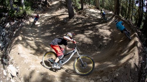 My nerves and expectations were running high as we commenced the first day of shooting, it took me a little while to find my feet and the shots I was looking for. Here, the team rides the machine built perfection of the Whistler Bike Park.